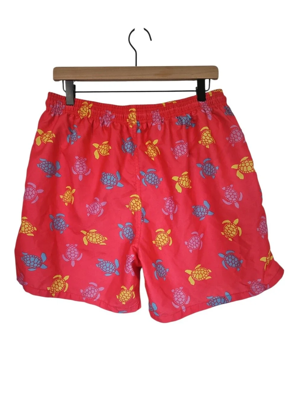 Uzzi Men's XL Pink Turtle Swim Trunks